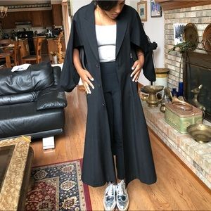 Comme does Garçons Black Cape Trench Coat Duster